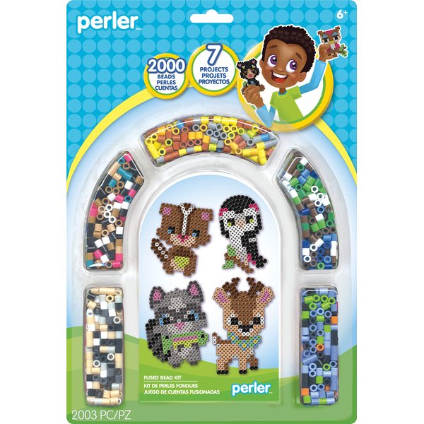 Perler Beads Forest Animals Fuse Bead Kit, 2000pcs, 7 Projects