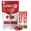 Elovate 15 Slimpaks Glucose Powder - Fast Acting Glucose Powder Packets - Alternative to Gels & Tablets- FSA/HSA Eligible - Natural Flavor Dextrose Powder Stick (Black Cherry, Pack of 6)