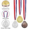 12 Pieces Metal Winner Gold Silver Bronze Award Medals With Neck Ribbon 2 Inches
