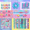 Eunvabir 128 Pcs Mermaid Party Favors for Kids, Mermaid Themed Birthday Party Decorations Toys for Girls, Mermaid Goodie Bag Pinata Basket Stuffers Fillers Hair Accessories Gifts Supplies for Classroom Prizes
