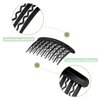 ELANE 24 Pcs Plastic Side Hair Twist Comb Small Hair Clip Comb with Teeth Hair Accessories Bridal Wedding Veil Comb for Women Girls and Crafts DIY 4 Colors. (Black)