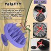 YalsFTY Silicone Hair Shampoo Brush Scalp Massager, Soft Head Hair Massager for Promoting Hair Growth and Relaxing Stress, Scalp Scrubber Exfoliator for Removing Dandruff (Purple)