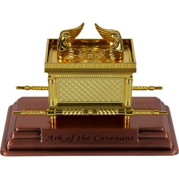 Holy Land Market Ark of The Covenant Replica - Medium Gold Cast Metal with Removable Top & Internal Storage