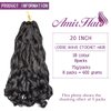 Amir Hair 8 packs French Curly Braiding Hair 20 Inch Loose Wave Braiding Hair Pre Stretched Synthetic Hair Extensions (1B) …