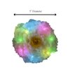 Green on Blue on Pink on White LED Flower Hair Clip for Festive Fashionistas