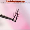 Bottom Lash Clusters Crescent Shape DIY Eyelash Extension 90Pcs Lower Individual Lash Clusters Clear Band Wispy Natural Clusters(7mm) Matched Thin to Thick Lash Clusters Natural Eye Makeup Effect