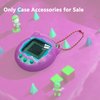 JCHPINE Silicone Cover Case for Tamagotchi Connection Virtual Reality Pet, Screen Protector for Tamagotchi Connection Electronic Pet Accessories (Silicone Case and Screen Film) (Purple)