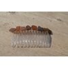 Small Brown Bits of Sea Glass Hair Comb
