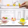 DIY Mini Food Play Toy Making Material Kit Simulation Cream Food Play Kitchen Pretend Play Food Set for Kids Aged 8+ to Make Your Food Not Edible (Cake Cream Cups Set)