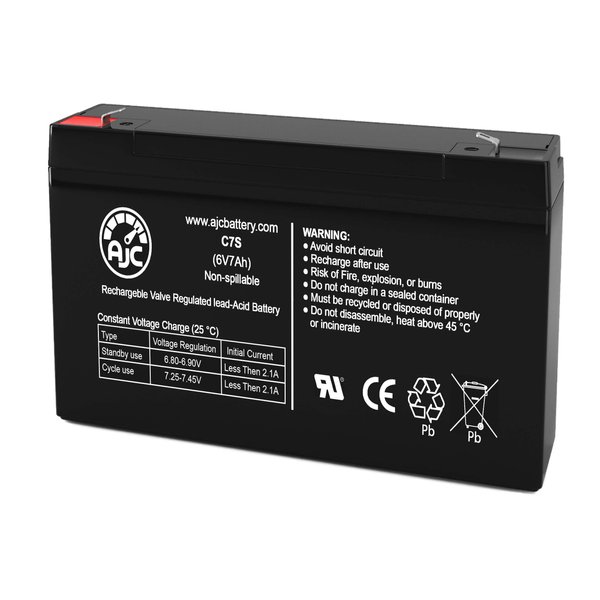 AJC Battery Compatible with Power Rite PRB67 6V 7Ah Emergency Light Battery