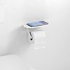 hansgrohe WallStoris 9-inch Toilet Paper Holer with Shelf in Matte White, 27928700