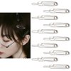 Gothic Hair Clips Set Paperclip Shaped Hair Pins for Women Girls Y2K Punk Hair Clip for Teen Girl Goth Hairpins for Long Short Hair Barrettes Goth Hair Accessories 10pcs