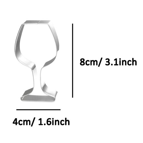 WJSYSHOP Mini Goblet Wine Glass Cookie Cutter