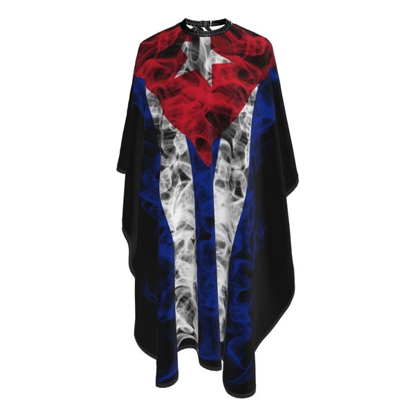 Cuba Cuban Flag Salon Barber Cape - Professional Hairdressing Waterproof Hair Cutting Cape With Adjustable Snap Closure-Haircut Apron For Hair Stylist And Home Use-55''X66''