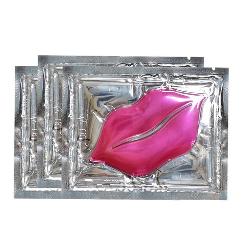 Reengull 30 PCS Lip Mask Collagen Lip Masks Sheet for Dry Lips, Gel Lip Mask Pack for Remove Dead Skin, Moisturizes and Lightens Lip Lines (30 PCS, Pink)