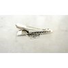 2 small silver rose flower metal alligator hair clip for fine thin hair