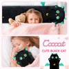 Long Cat Plush 5 Sizes, 120% Extra Filling Giant Plushness Body Pillow, Kawaii Cute Black Cat Stuffed Animals Soft Stuffed, Extra-Long Pillow Cat Plushies Gift for Girls Kids 28"