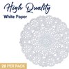 Royal Consumer Medallion Lace Round Paper Doilies, 8-Inch, Pack of 20 (B23004), white