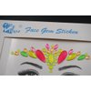 Topz Neon Face Jewels Face Gems Sticker Halloween Makeup Face Tattoos Rainbow Crystal Eye Gems Sticker Body Glitter Fluorescent Rhinestone Festival Accessories Body Gems Temporary Tattoo
