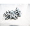 Generic Small silver crystal hair clip barrette bridal clip bridal barrette