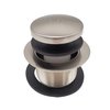 Westbrass 593244-07 14" x 1-1/2" White Tubular Bathtub Waste & Overflow Assembly with Tip-Toe Drain Plug and 2-Hole Faceplate, 1-Pack, Satin Nickel