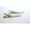 Generic 1.75 or 2.25 inch silver metal filigree alligator hair claw clip clamp fine hair (Size: 1.75)