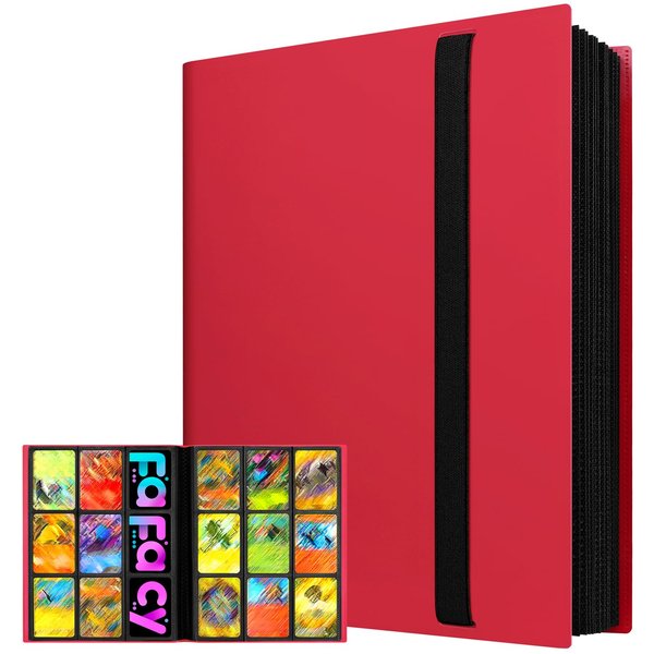 【2025】Trading Card Binder 9 Pocket Pages, Sports Hockey Card Binder Collector Side-loading Baseball Card Holder Binder with Sleeves 20 Sheets 360 Game Card Book Binders for Soccer Basketball Cards