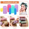 Coufce 36 Pieces Self Grip Plastic Hair Roller Set, 5 Sizes Curlers Snap on Hair Curlers Set for Short Long Hair