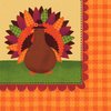 Turkey Dinner Luncheon Napkins, 6" x 6", 36 Ct.