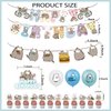 50Pcs Cat Theme Birthday Party Decorations,Party Supplies Include Banner, CakeToppers, Cupcake Toppers, Balloons,Hanging Swirls,Party Supplies Set