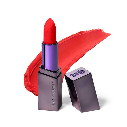 URBAN DECAY Vice Hydrating Lipstick (Elote - Bright Coral Orange - Matte Finish), Creamy Formula, Moisturizing Lip Color with Aloe Vera & Avocado Oil, Vegan, Cruelty-free - 0.11 oz