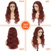 Amadaier Reddish Brown Lace Front Wigs Human Hair 13x4 Auburn Colored Human Hair Wig 180% Density Reddish Brown Body Wave Wig Human Hair HD Lace Human Hair Wigs (22Inch, 13X4 Auburn Body Wave Wig)