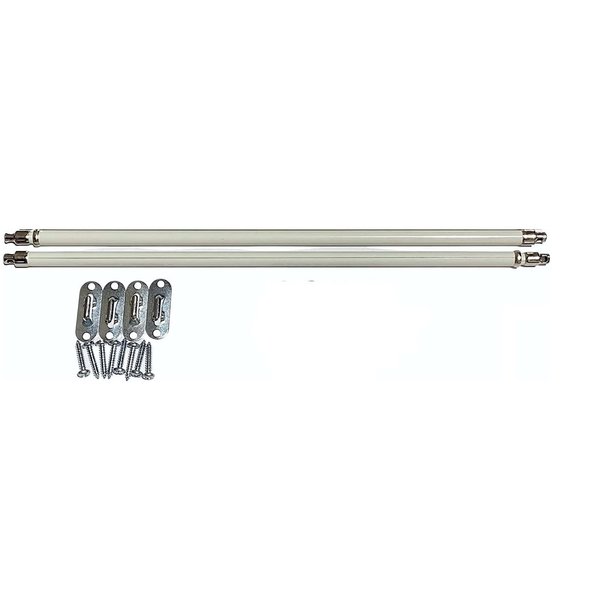 Amazing Drapery Hardware 12-20 inch swivel end sash rods, 1 pair