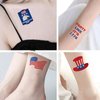20Pcs 4th of July Tattoos Kids Adults,Independence Day Face Body Temporary Tattoo Stickers Waterproof Red Blue White Accessories American Flag USA Star Patriotic Memorial Labor Day Party Decorations