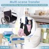 Patient Lift Sling for Hoyer Home Use Elderly Bedridden Patient Lift Assist Aid Medical Toileting Sling Devices Full Body Elevation Lifter for Adults Sit to Stand Positioning Transfer Belt (Black)