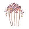 Sankuwen Flower Rhinestones Hair Combs Accessories,Perfect Mother's Day Gifts,Birthday Gifts,Wedding Gifts（Purple）
