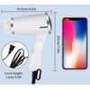 Travel Hair Dryer 1200W Folding Handle Lightweight Blow Dryer,Smart Portable 3 Heat Settings Professional Compact Hair Dryer,Fast Drying for Women