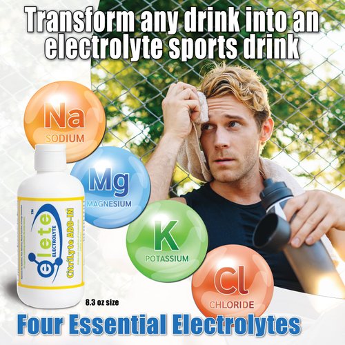 elete CitriLyte Electrolyte Add-in Hydration Drops | Sodium, Magnesium, Potassium | Slight Lemon Flavor, All Natural | Leg and Muscle Cramp Relief | Transform Any Drink into a Sports Drink, 8.3 oz