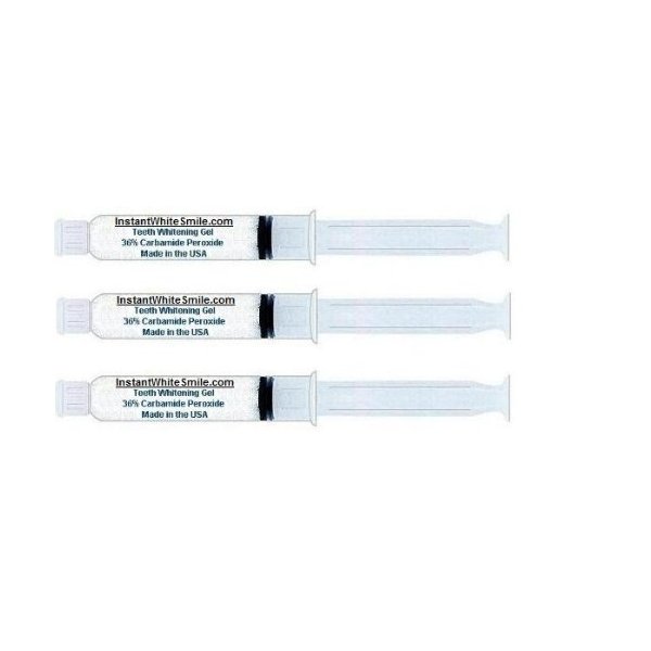 INSTANT WHITE SMILE optimized 30cc GELL ONLY syringes (NO TRAYS) 36% Professional Strength Carbamide Peroxide Teeth Whitening Gel only with Shade Card