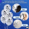 15th Blue Birthday Balloon Decorations, 15PCS Navy Blue Silver 15th Happy Birthday Balloons for Boy Girl 15 Anniversary Birthday Party Latex Inflatable Clear Confetti Balloons Indoor Outdoor Supplies