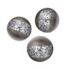 Creative Scents Schonwerk Silver Decorative Orbs for Bowls and Vases (Set of 3) Resin Sphere Balls for Living, Dining Room, Coffee Table Centerpiece Decor - Great Gift Idea (Crackled Mosaic Design)
