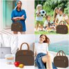 Coobiiya Lunch Bag for Women Men Insulated Lunch Box for Adult Reusable Lunch Tote Bag for Work, Picnic or Travel(Brown)