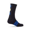 Giro Seasonal Merino Wool Adult Cycling Socks - Black/Blue/Lime (2020), Small
