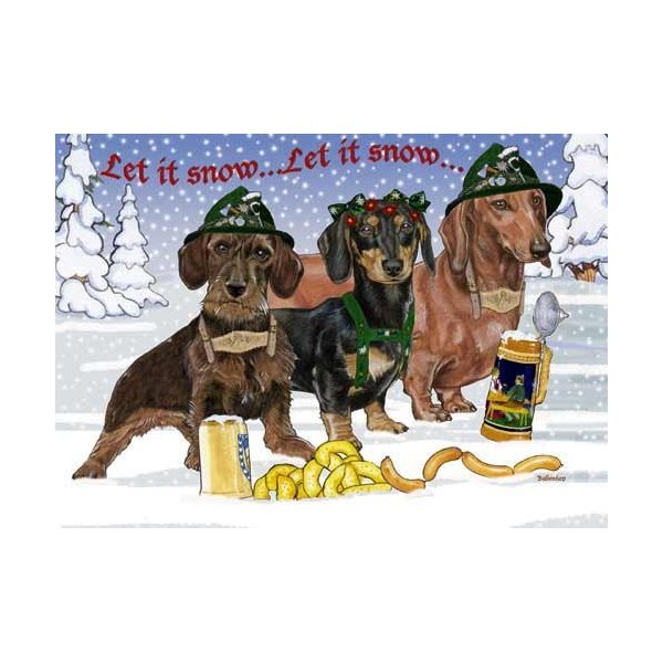 Dachshund Christmas Cards Wonderland : 10 Holiday Cards with Envelopes