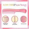Allegro Comb 1004 Wide Tooth Detangling Hair Combs For Women, Stylists & Curly Hair Teasing Comb Mens Comb 1 Piece. (Fresh Pink)