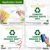 Compost Organic Waste Only Sign, 10x7 Inches, 4 Mil Vinyl Decal Stickers Weather Resistant, Made in USA by My Sign Center