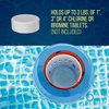 U.S. Pool Supply Floating Pool Chlorine and Bromine Chemical Dispenser with Pop-Up Refill Indicator - Holds 3" and 4" Tablets, 8" Diameter - Adjustable Balanced Chemical Delivery Clorinator Floater