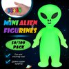 CroBlissful 100 Pcs Mini Alien Figures Colorful Little Alien Figurines for Halloween Party Favors Hide and Seek Rubber Tiny Aliens Toy Mini Alien Action Figure for Halloween Birthday Goodie Bag
