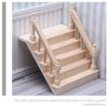 Toyvian Dollhouse Mini Staircase, 1/12 Scale Miniature Stairway with Handrail, DIY Unpainted Staircase, Wood Dollhouse Furniture for Micro Landscape Fairy Garden Decor
