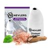 Nevlers Himalayan Salt Inhaler Ceramic with 6 Oz Organic Himalayan Pink Salt Coarse - for Allergies Relief & Other Respiratory/Breathing Problems Incl Asthma - Portable Sea Salt Inhaler - White